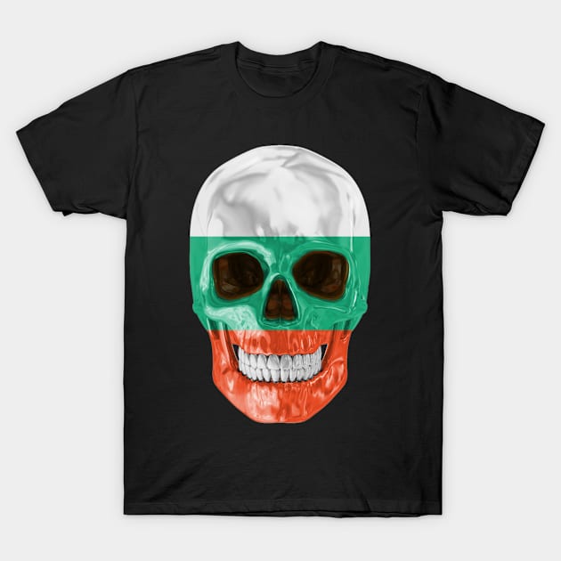 Bulgaria Flag Skull - Gift for Bulgarian With Roots From Bulgaria T-Shirt by Country Flags